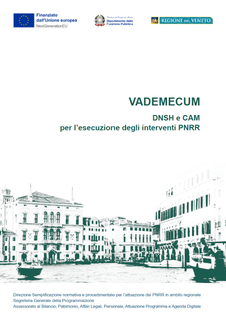 Copertina del vademecum DNSH e CAM