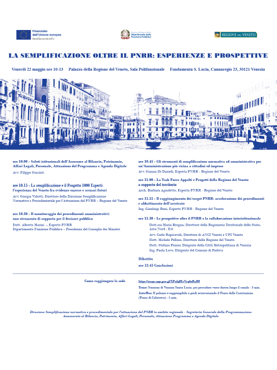 Locandina dell'evento La semplificazione oltre il pnrr